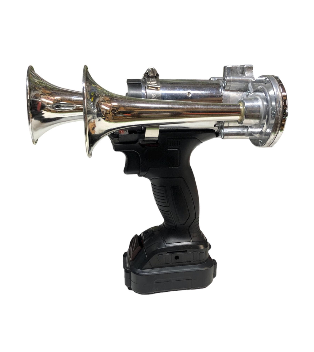 Dual Trumpet Air Horn Hand Held Very Loud New Variation