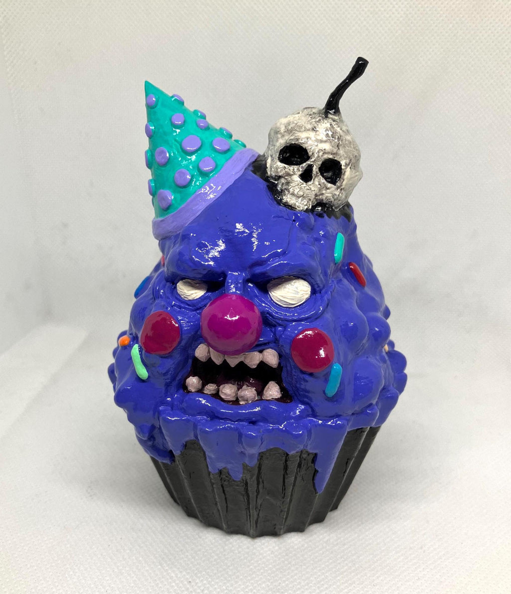 Hand-Painted Monster Cupcake – Creepy Halloween Decor __etsy:7154864264