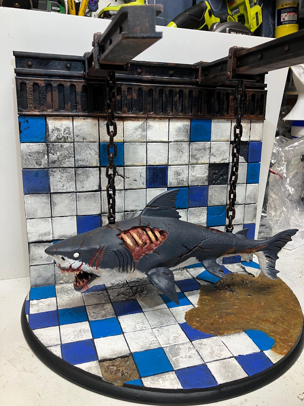 Decayed Zombie Shark Decorative Display