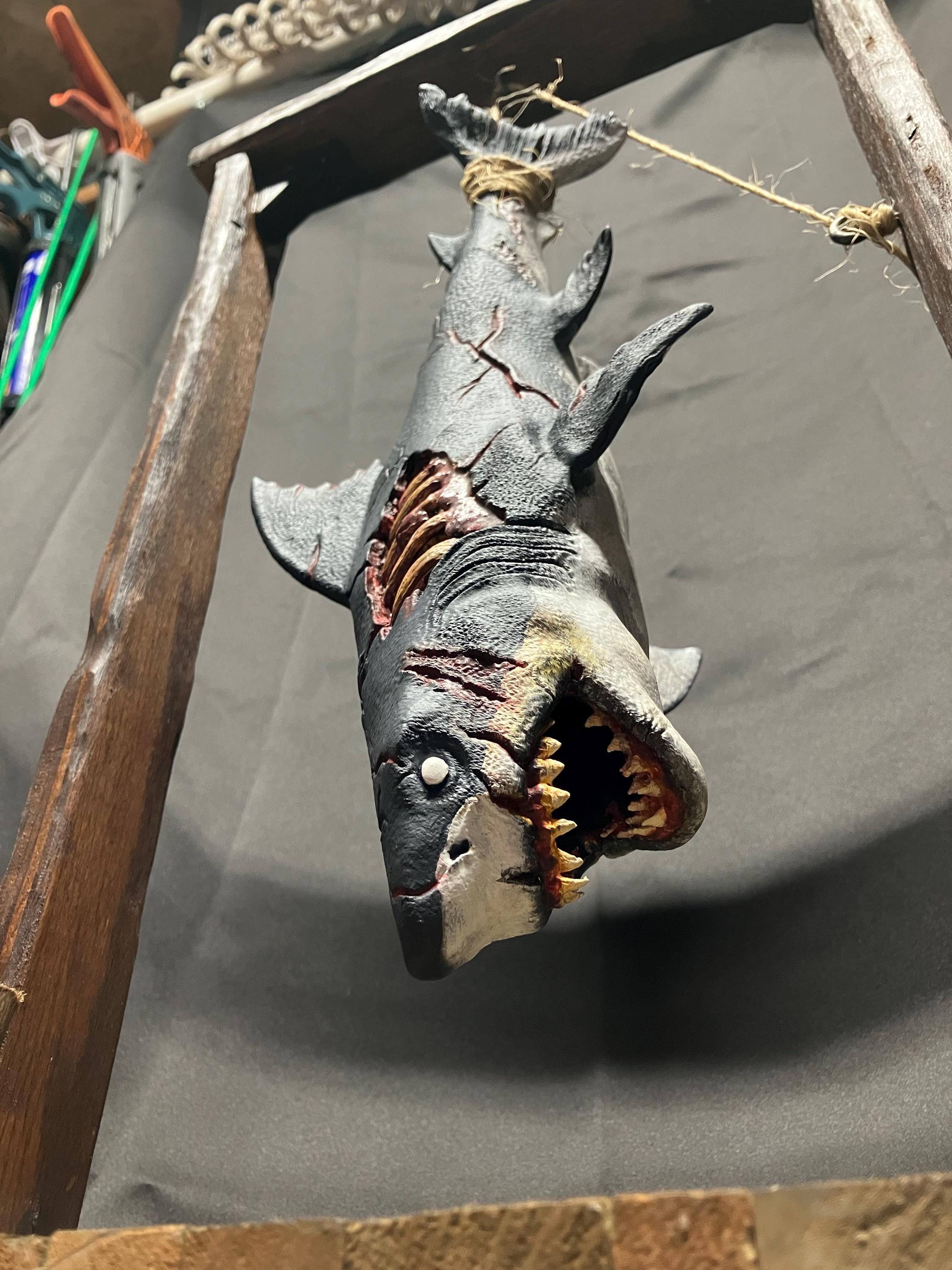 Decayed Zombie Shark Decorative Hanging Dock Display (etsy image id: 6822856389)