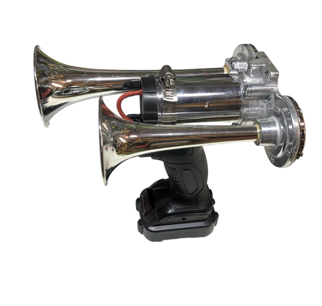 Dual Trumpet Air Horn Hand Held Very Loud New Variation (etsy image id: 6839167788)