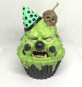 Hand-Painted Monster Cupcake – Creepy Halloween Decor