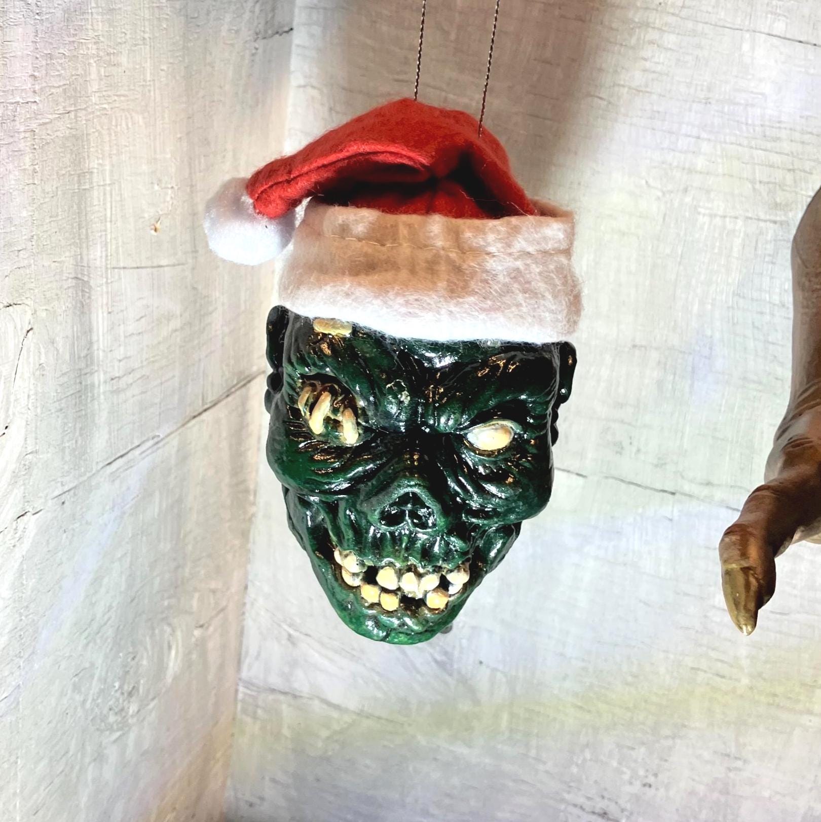 Zombie Head Horror Ornaments & Hanging Squishy Heads