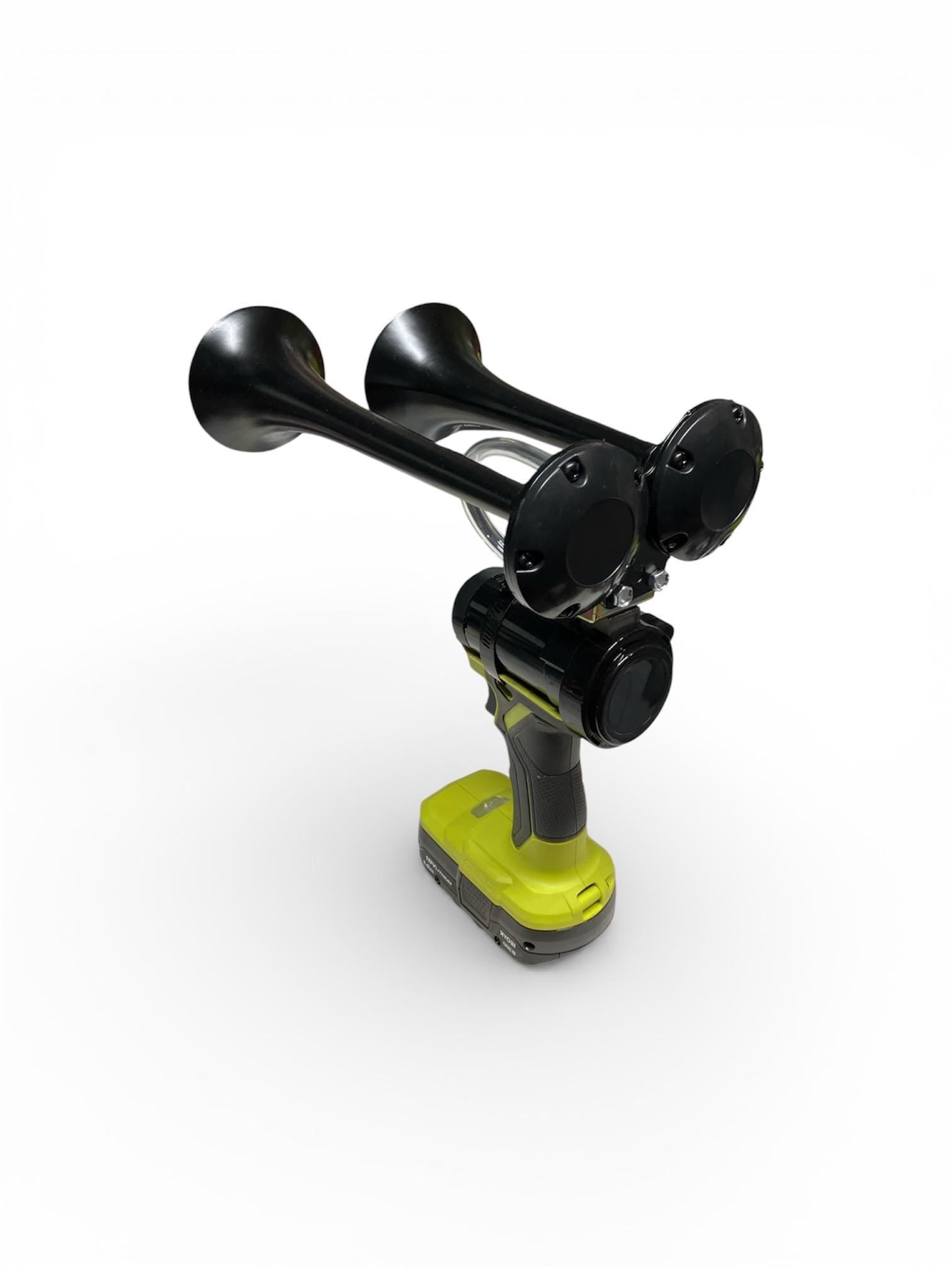 Dual Trumpet Air Horn Hand Held Very Loud Ryobi