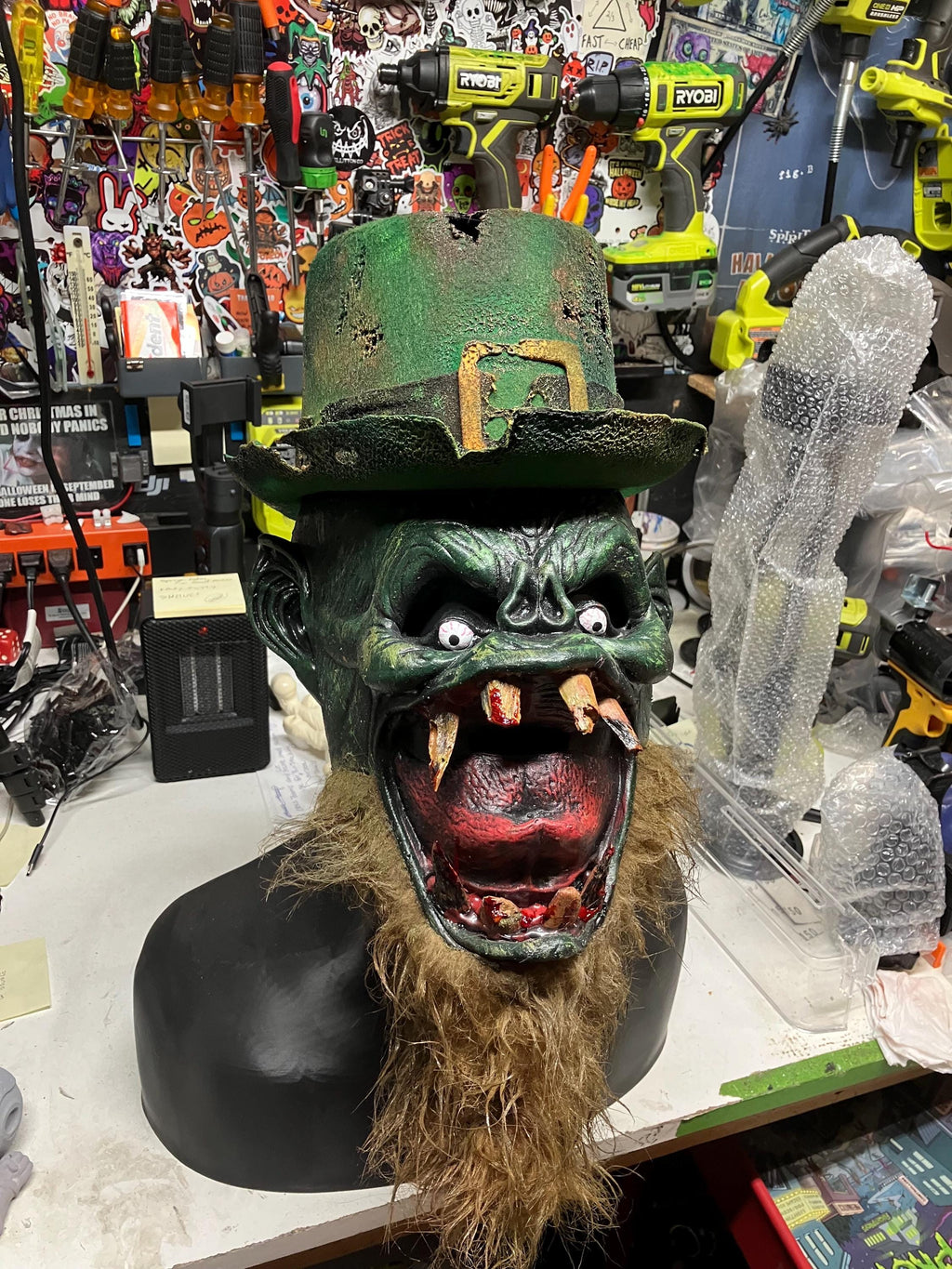 Horror Leprechaun Diplacy Mask. Halloween Costumes or Show piece