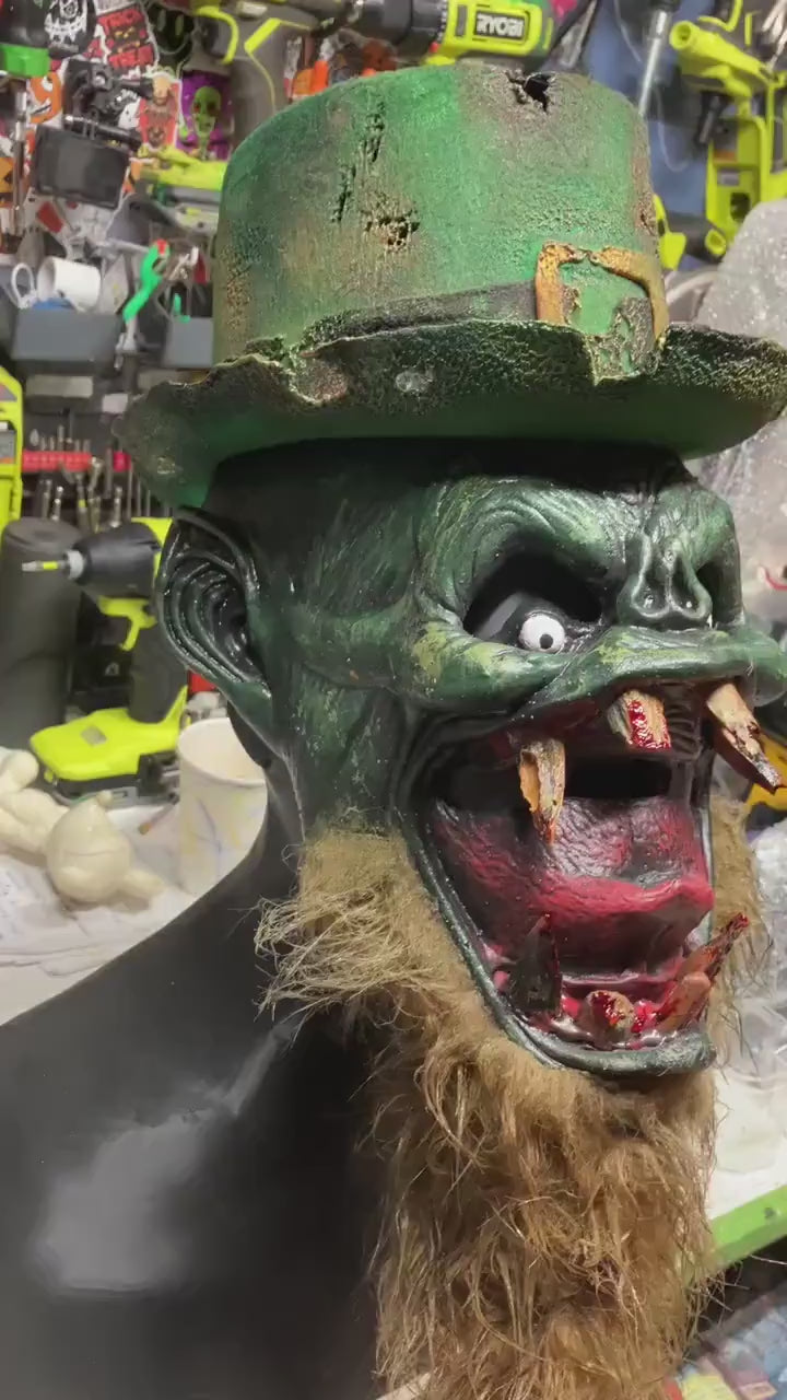 Horror Leprechaun Mask. Halloween Costumes. Display Piece