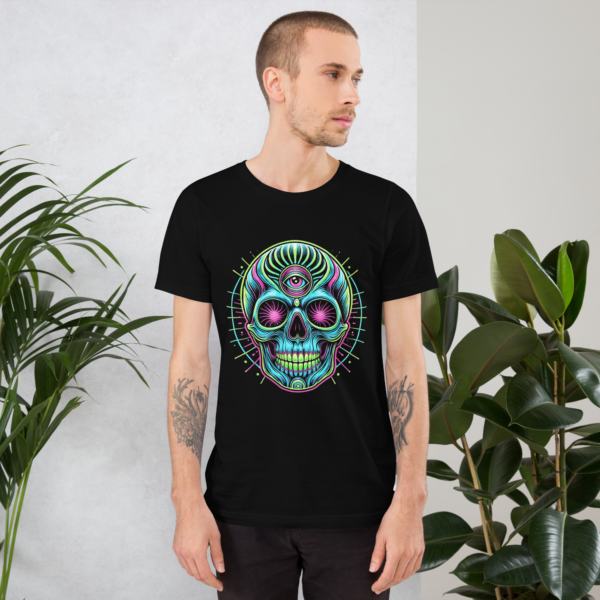 3rd Eye Psychedelic Skull Unisex t-shirt - Image 2