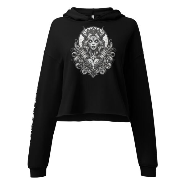 Evil Goddess Crop Hoodie
