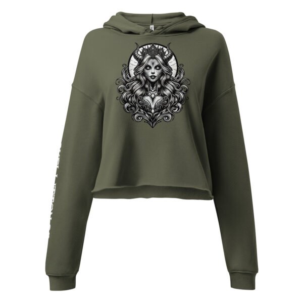 Evil Goddess Crop Hoodie - Image 2