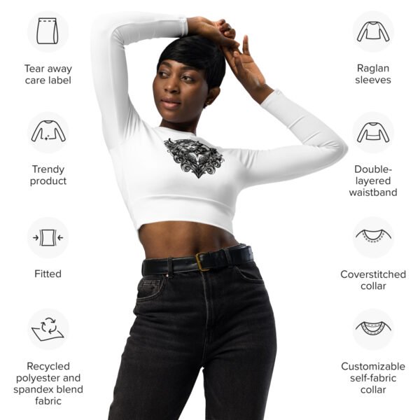 Evil Goddess Athletic Long-sleeve Cropped - Image 2